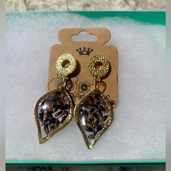 Lavender Bundle with Paisley Handmade Headband Resin Jewelry Necklace Earrings - Picture 6 of 6